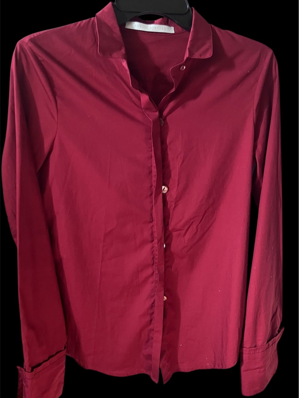 Shelly Steffee Women's Long Sleeve Button-Up Shirt in Deep Berry